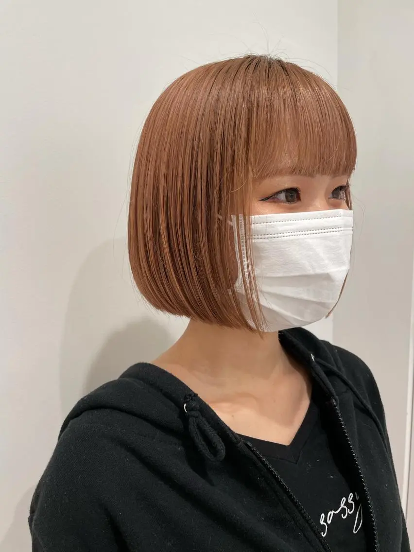 ショート ボブ トリートメント 暖色🎀ゆるふわ☁️ MOERI 🍒のヘアスタイル