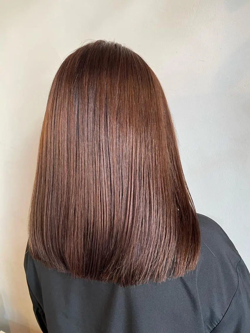 セミロング カラー カット ヘアカラー 縮毛矯正 AKALA HAIR 西宮店　Juriのヘアスタイル
