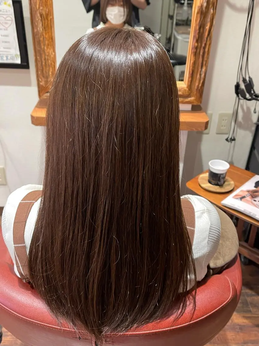 ロング カラー ヘアカラー トリートメント 縮毛髪質改善カケル 透明感カラー✨のヘアスタイル
