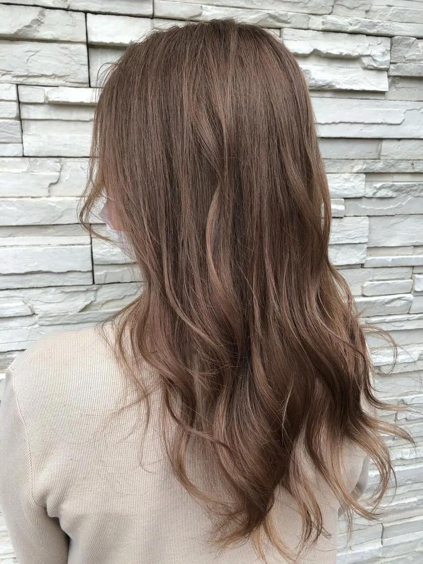 ロング カラー ヘアカラー トリートメント ナチュラルスタイル/ 透明感カラー/比嘉のヘアスタイル