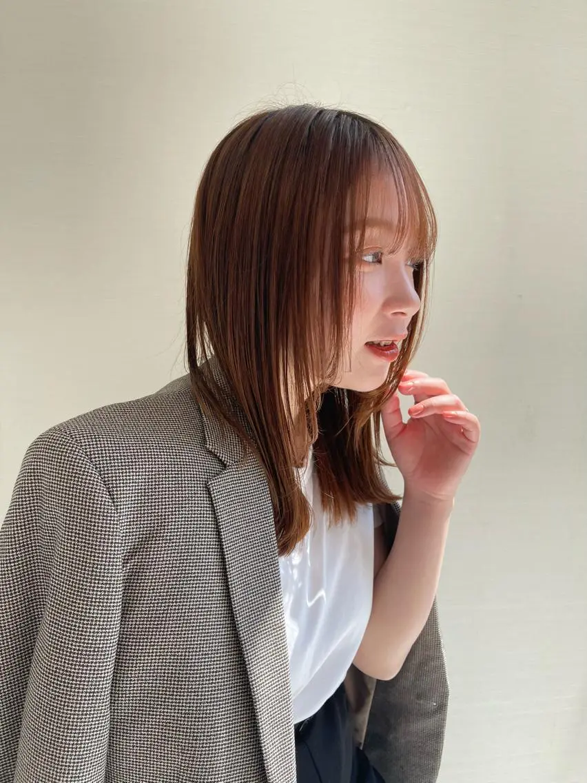 ミディアム カラー デザインカラー、艶髪 大塚　耕平のヘアスタイル