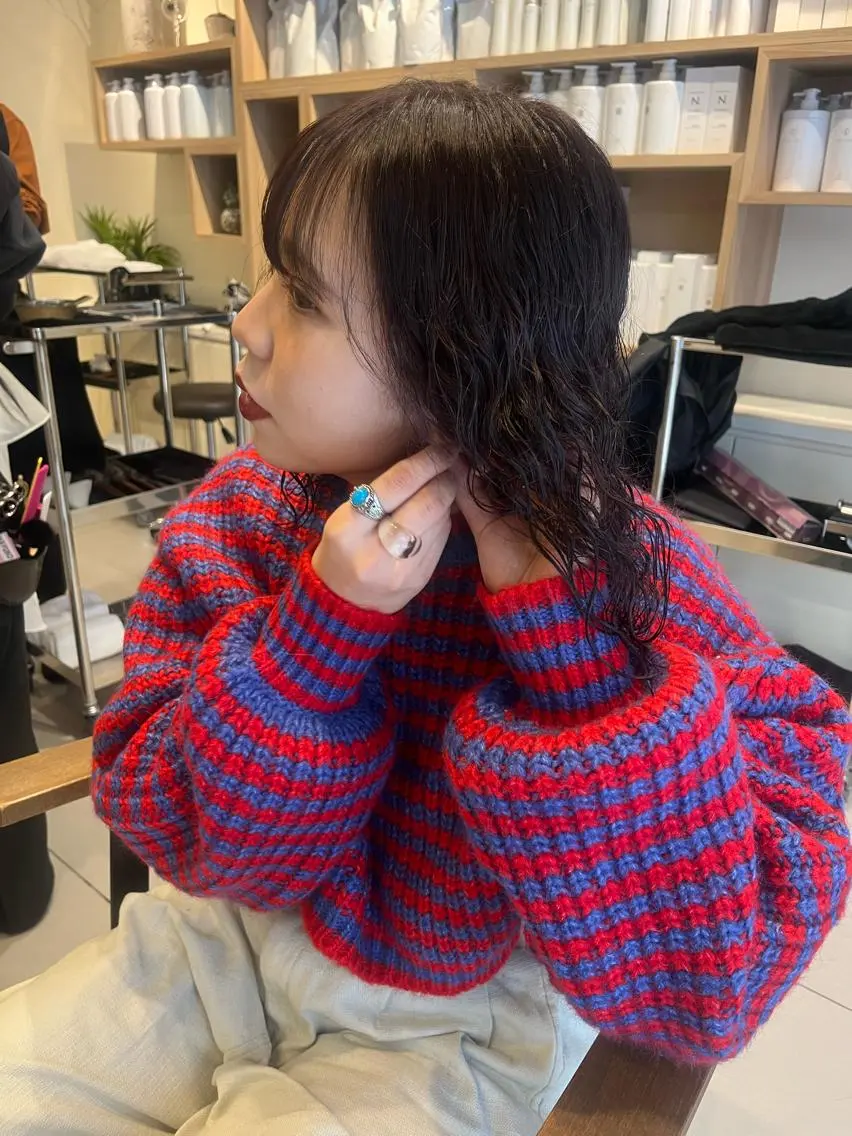 ミディアム 🟣niw SHUNNA🟣のヘアスタイル