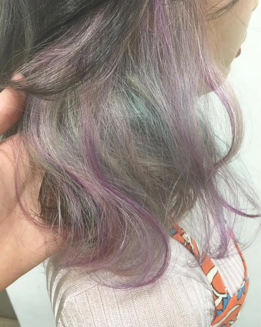 ミディアム カラー ヘアアレンジ エクステの神様 ▫️原島ユウヤ▫️のヘアスタイル