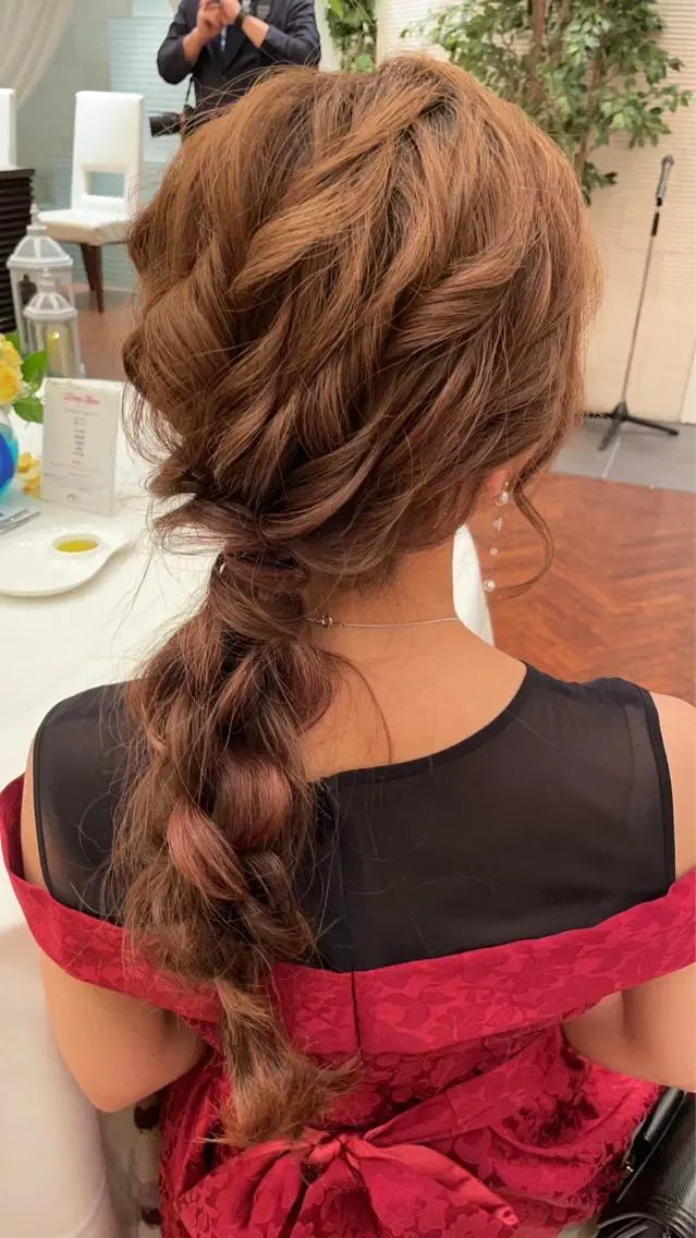 ヘアアレンジ 麻優 ヘアセットのヘアスタイル