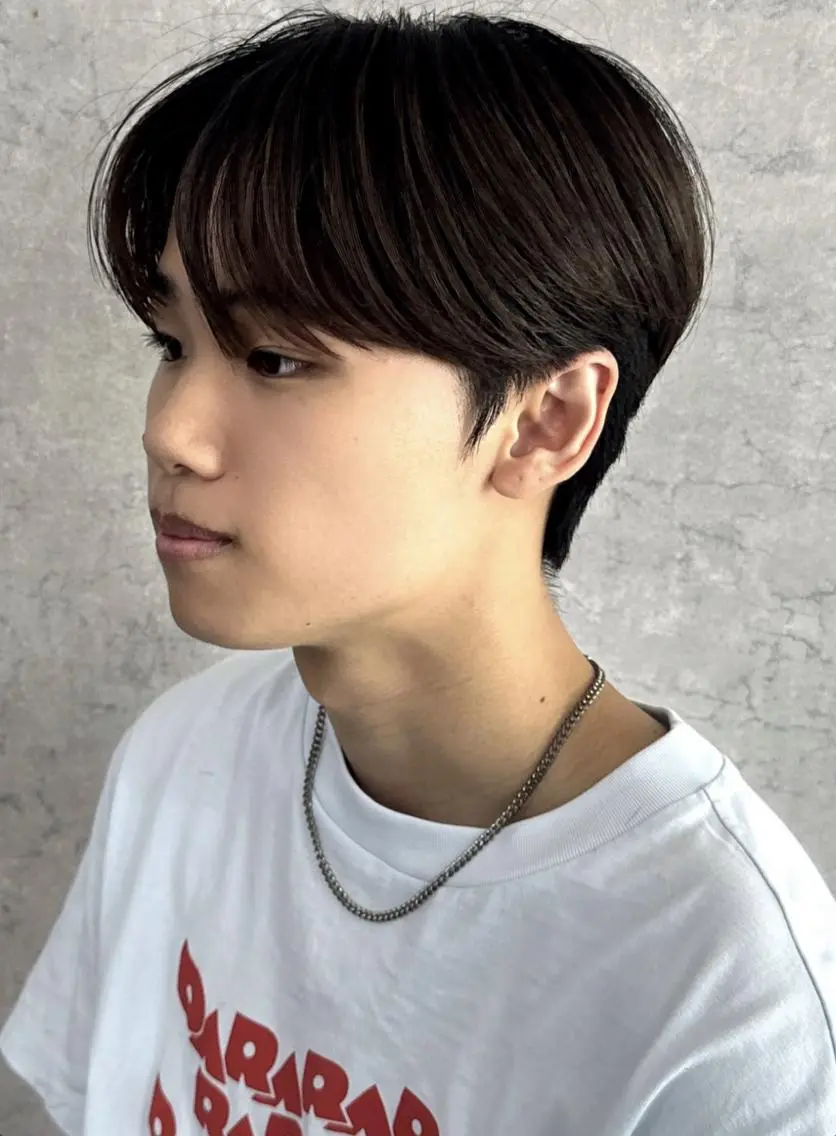 カラー パーマ メンズ センターパート ダウンパーマ カルマパーマ メンズパーマ ニュアンスパーマ カット パーマ トリートメント ヘアセット Men's Eir Kodamaのヘアスタイル