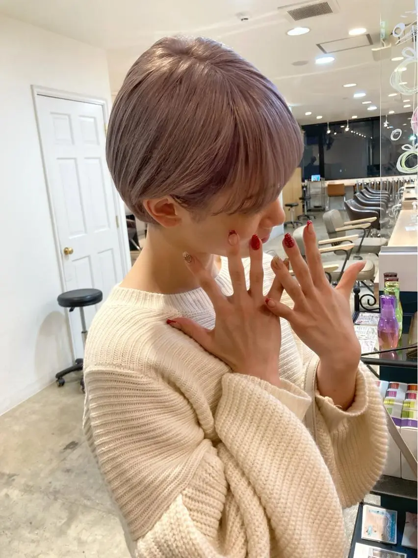 ショート カラー グレージュ カット ヘアカラー カラーリスト菅野 竜矢🌈のヘアスタイル