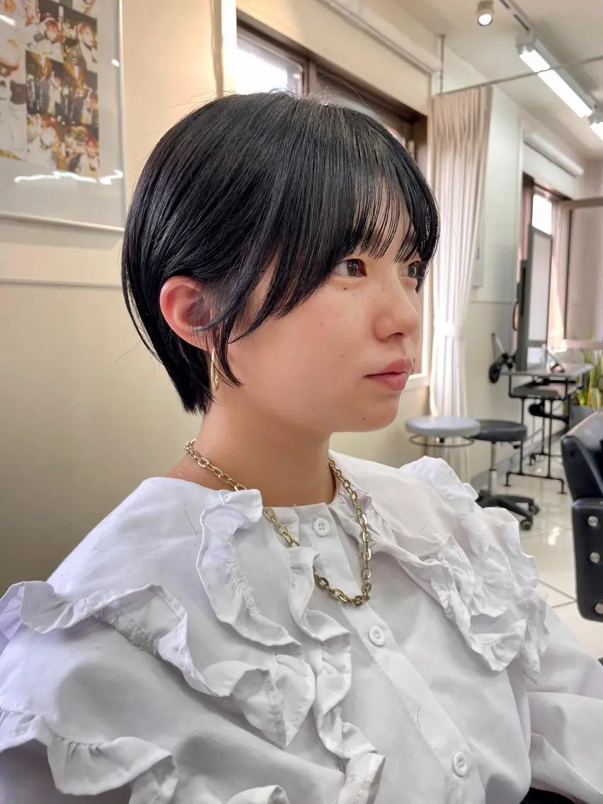 ショート カラー パーマウルフショート 濱田匠のヘアスタイル