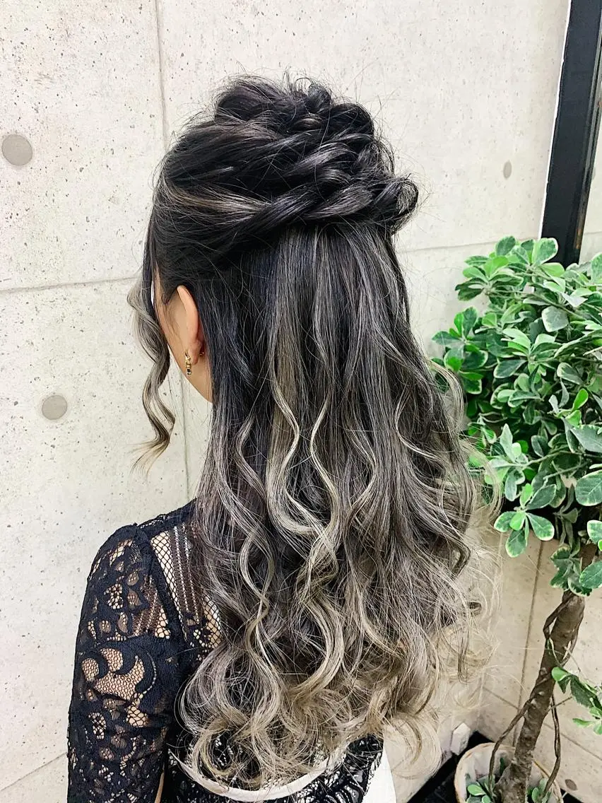 ロング デート 卒業式のヘアスタイル 京都最安価エクステ muuka🦋のヘアスタイル
