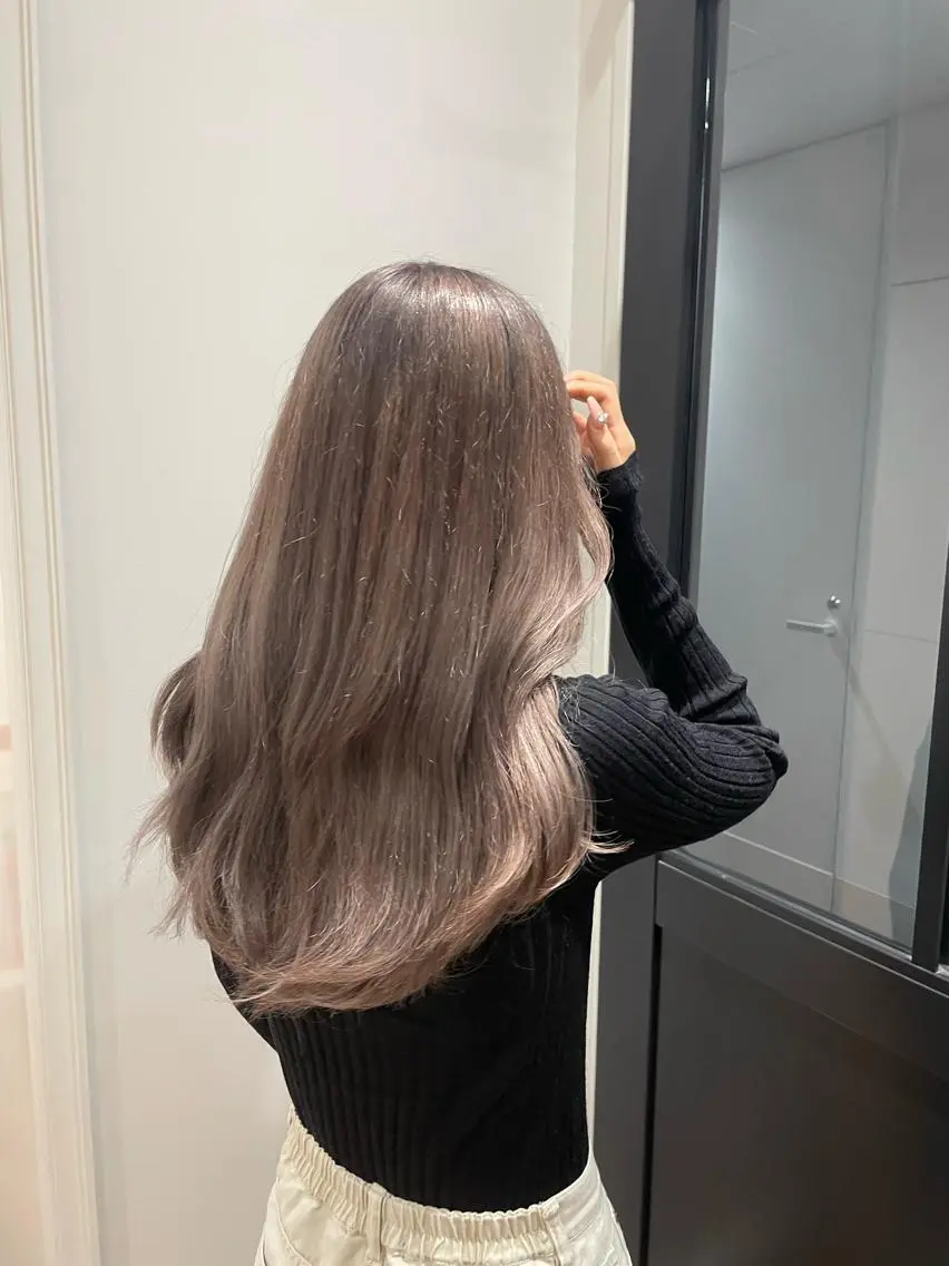 ロング カット ヘアカラー 韓国ヘア🤍 慎之介のヘアスタイル