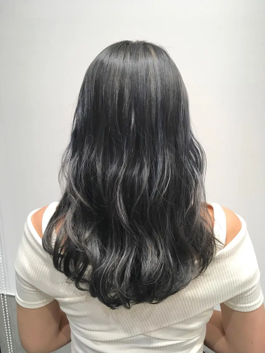ロング カラー グレージュ ハイライトカラー ハイライト ヘアカラー トリートメント ヘアセット yoshi ☆のヘアスタイル