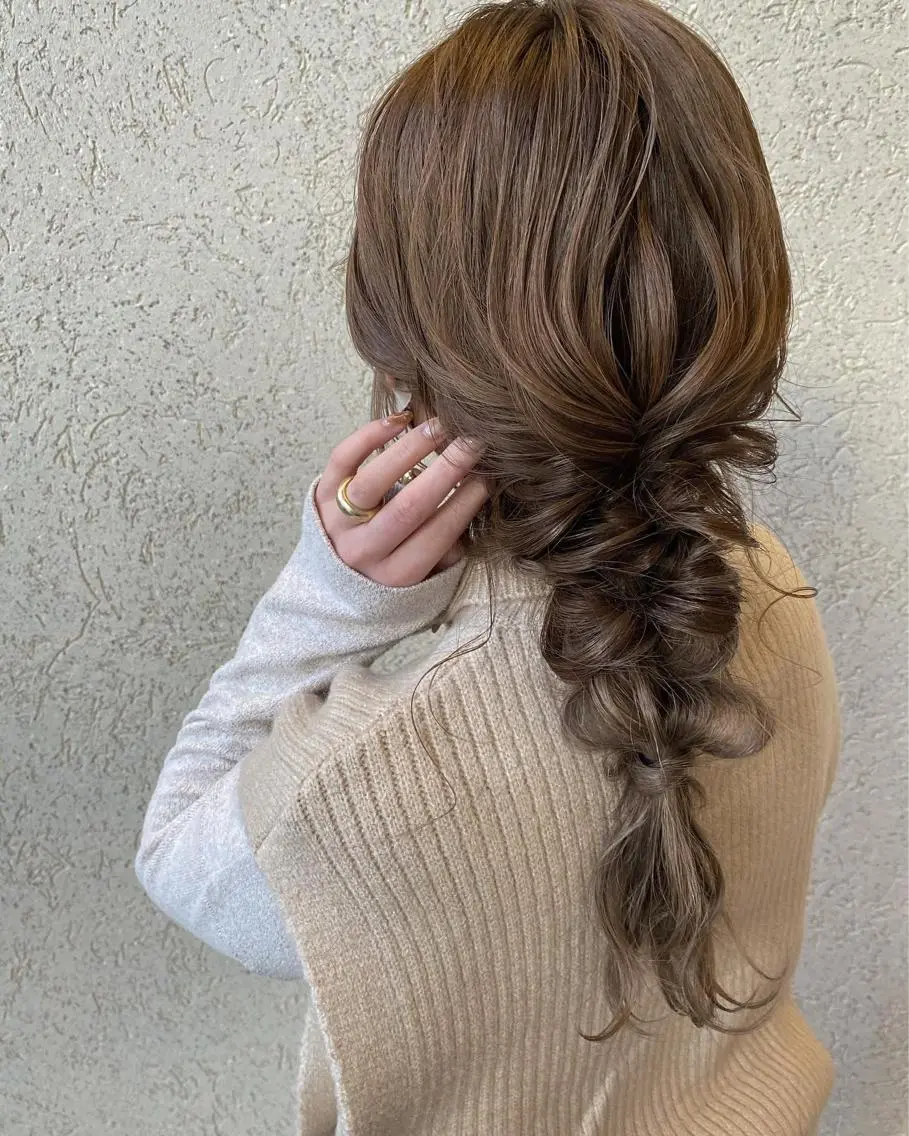 セミロング カラー ヘアアレンジ エクステ&ヘアセット Milaのヘアスタイル