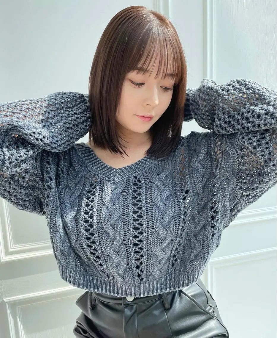 ミディアム カット ヘアカラー チダアキフミ Ash大森のヘアスタイル
