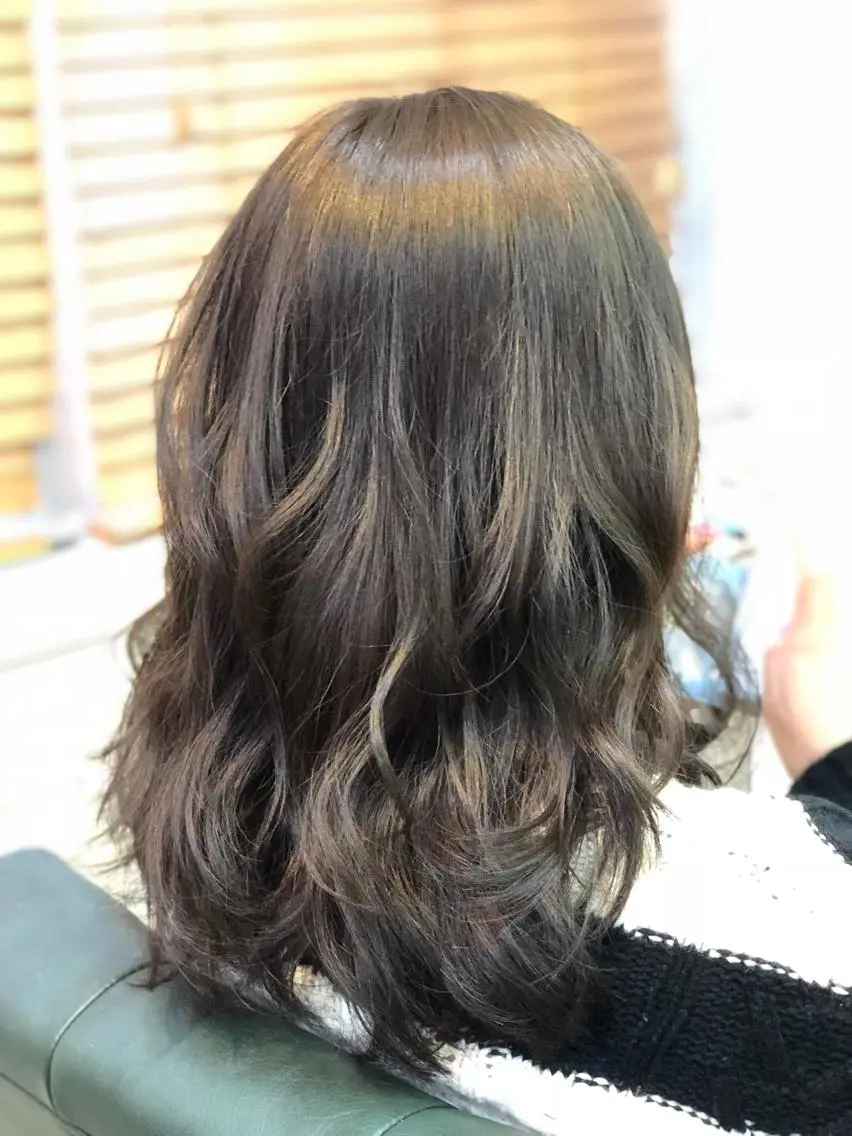 ミディアム カラー アッシュ 増山 大起のヘアスタイル