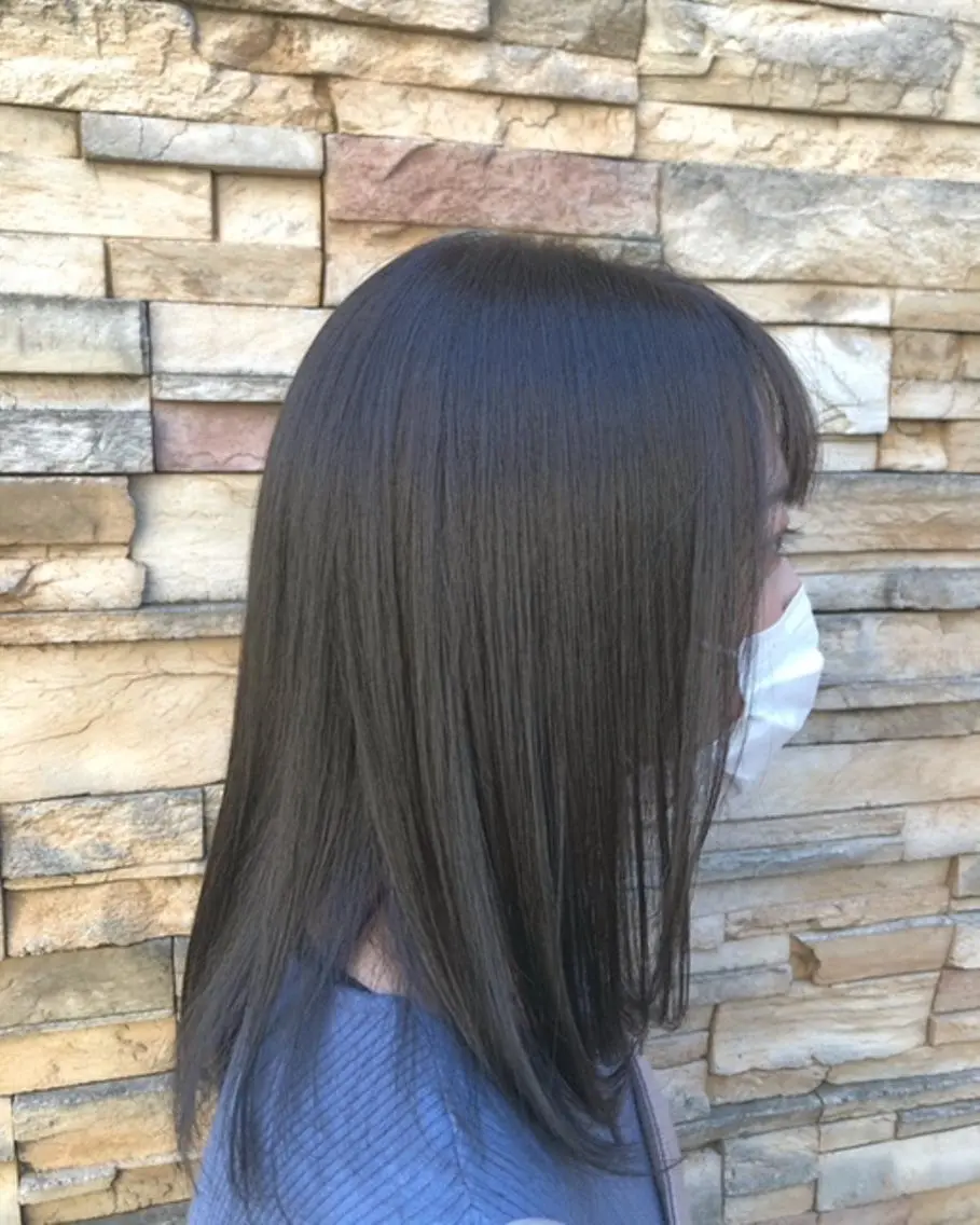 ミディアム カラー 透明感カラー グレージュ 東中野🥇美容室 FLOW東中野店のヘアスタイル