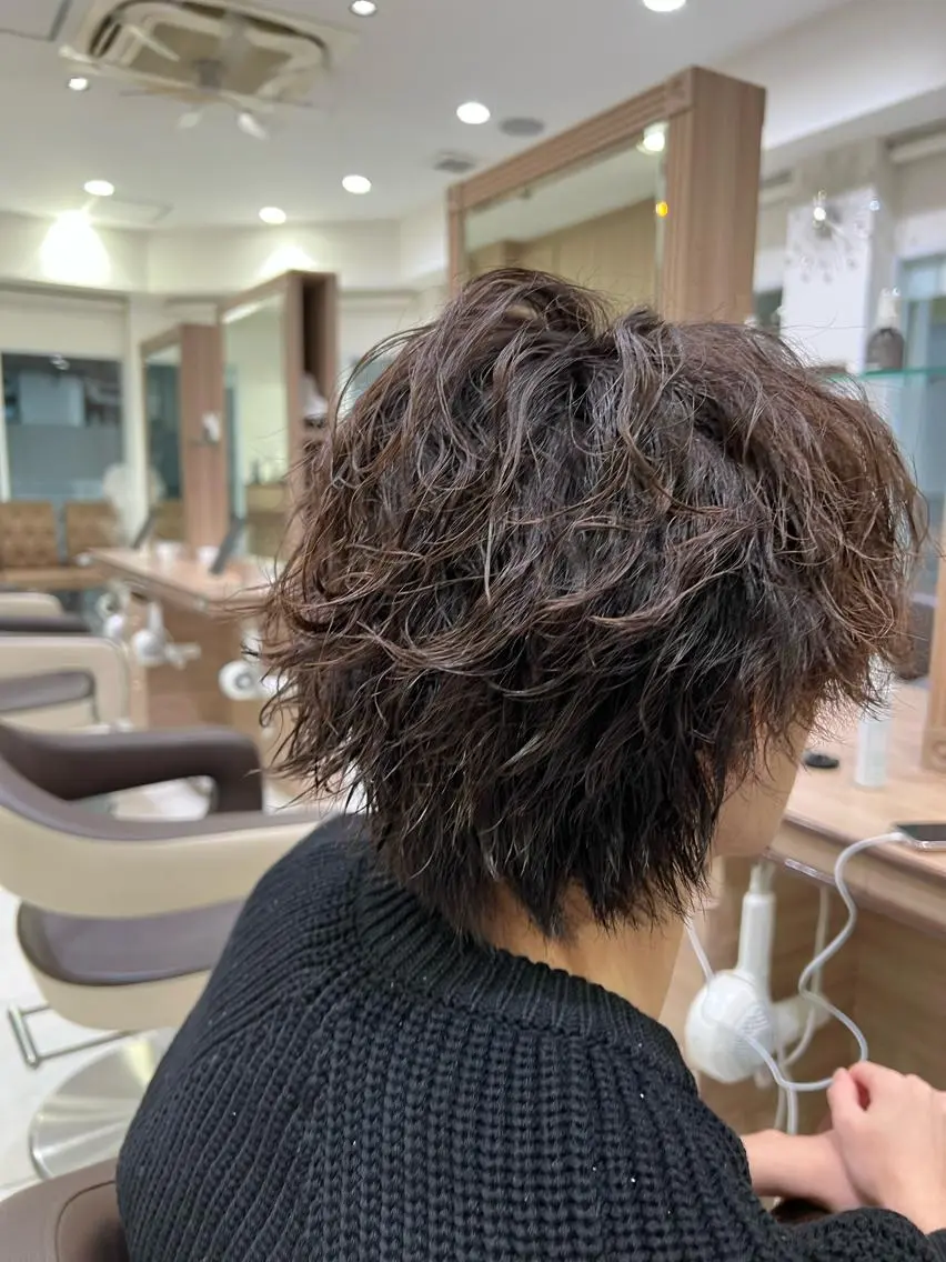 ミディアム パーマ メンズ 田代 祐太のヘアスタイル