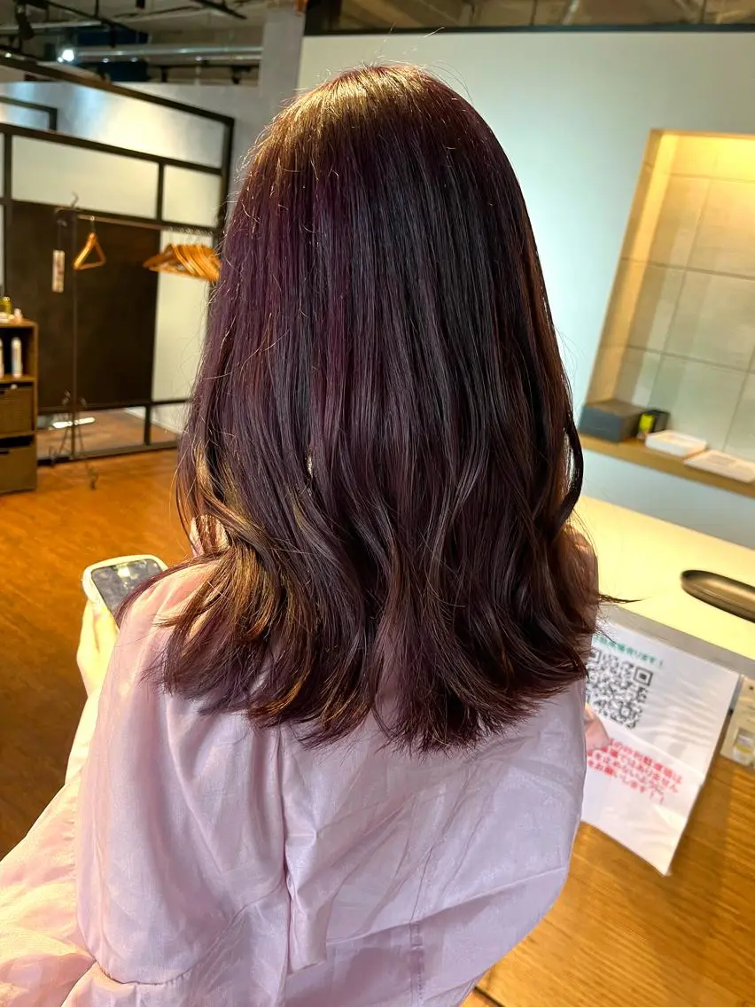 セミロング ヘアカラー トリートメント Number CHIHIROのヘアスタイル