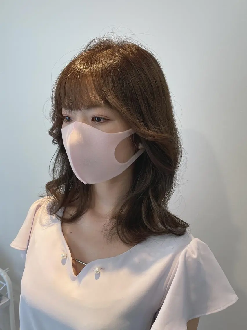 ミディアム カラー くびれヘア 韓国風ヘア カット ヘアカラー トリートメント ヘアセット 髪質改善特化 🫧松野力也のヘアスタイル