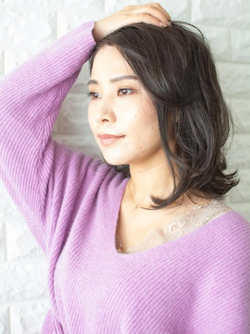 セミロング ショートボブ ボブ 外国人風カラー ハイライト 外ハネヘア カット ヘアカラー トリートメント 斉藤 正敏のその他イメージ