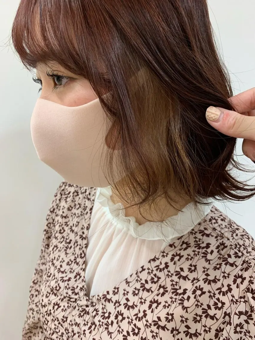 ミディアム カラー 暖色/ブリーチカラー 🎀 M i k uのヘアスタイル
