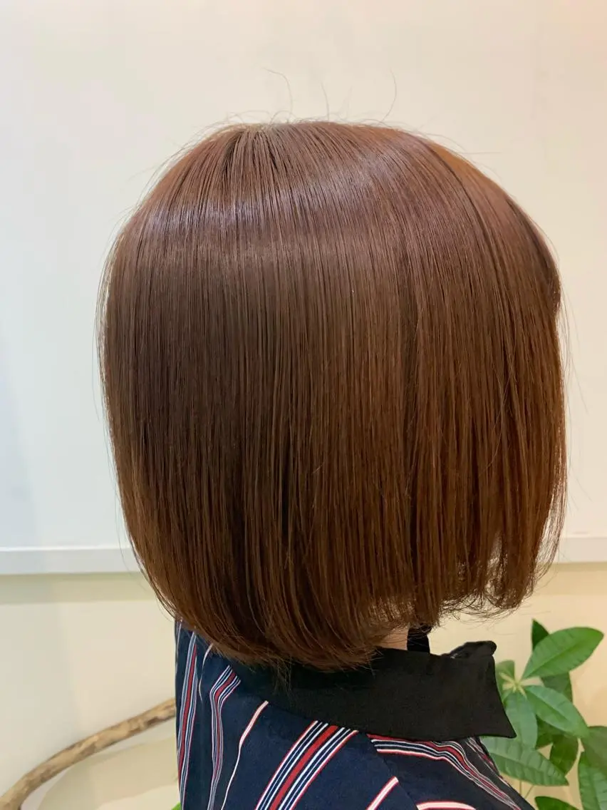 カラー ブリーチしない暖色 カラー🥀杉 優菜のヘアスタイル