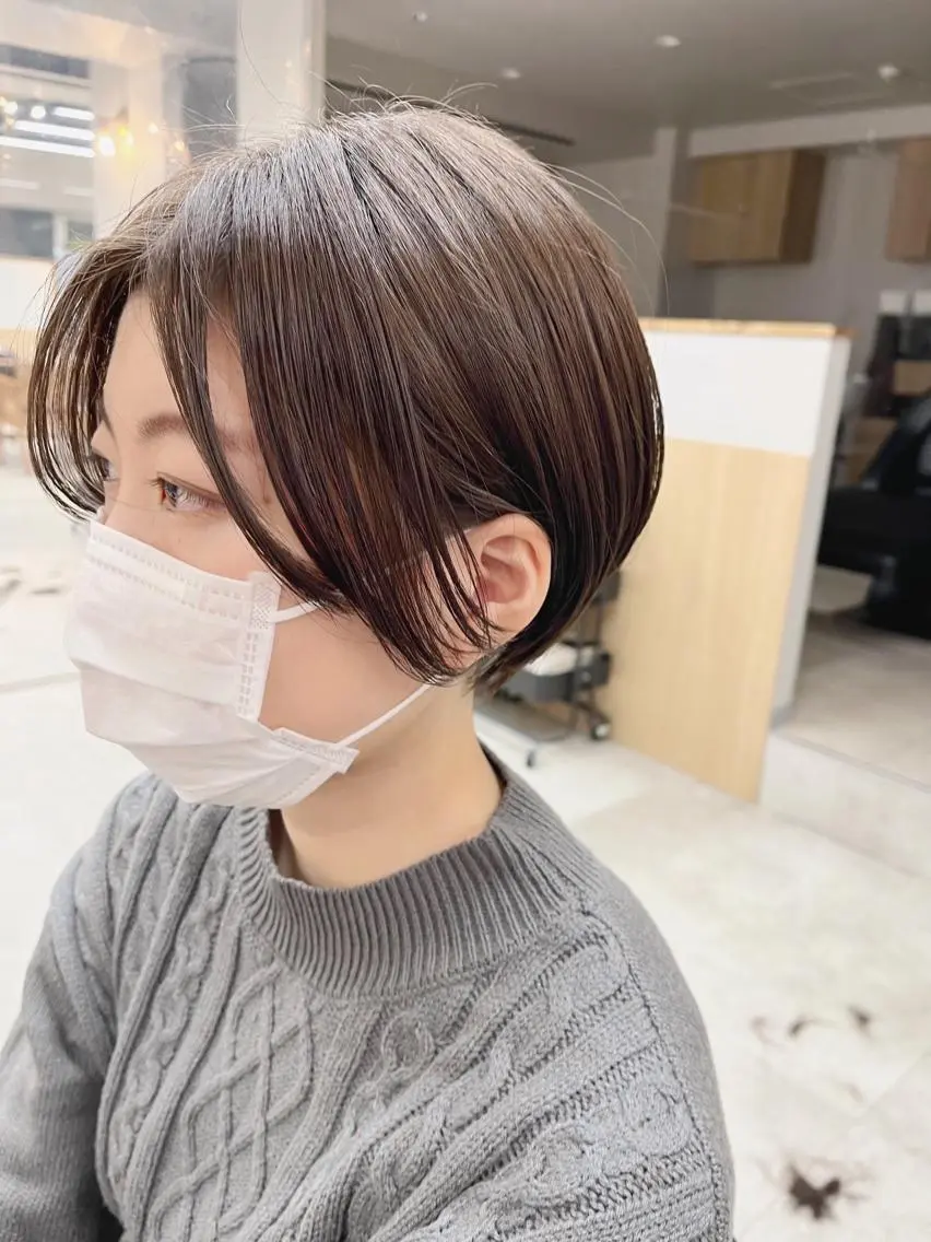 ショート カラー パーマ ヘアアレンジ ✨艶髪✨ 奈須晴香のヘアスタイル