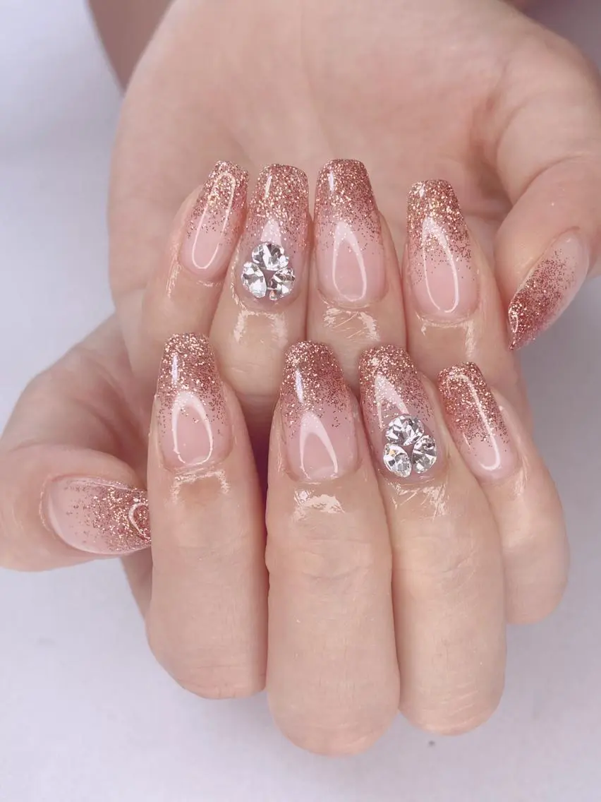ネイル アートネイル オーロラネイル 桜ネイル クリアネイル ドット Nail Salon ertiのネイルデザイン