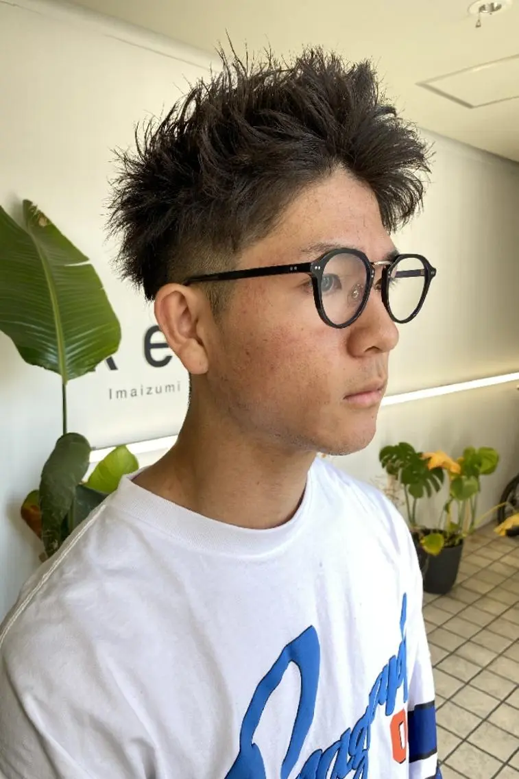 メンズ ショート メンズパーマ スパイキーショート メンズツイストパーマ ショートヘア ツイストパーマ カット ヘッドスパ メンズ&ショート LEA山村真史のヘアスタイル