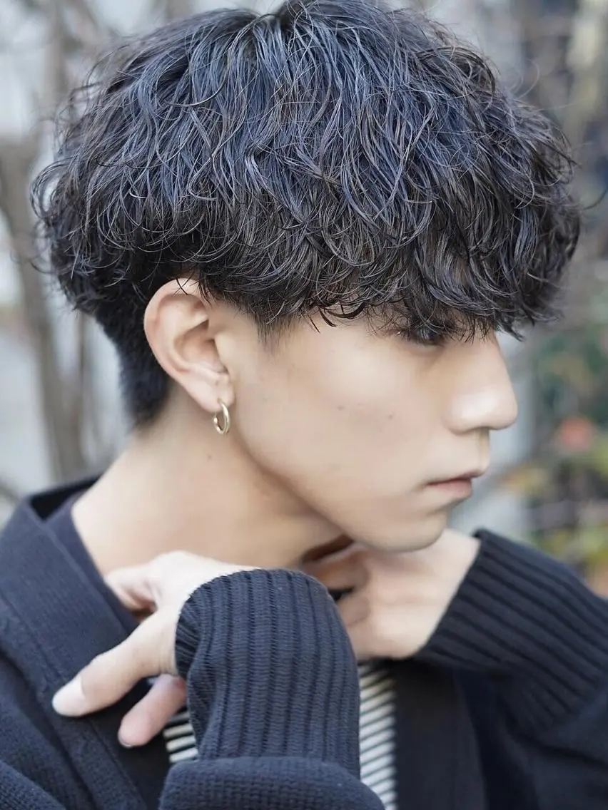 ショート パーマ メンズ メンズパーマ 波巻きパーマ カット パーマ SENTA✨メンズ パーマ✨fifth栄のヘアスタイル