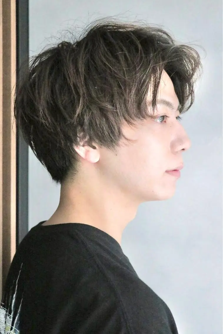 ミディアム カラー パーマ ヘアアレンジ メンズ 個室で似合わせ好印象 🧡外山弥千代のヘアスタイル