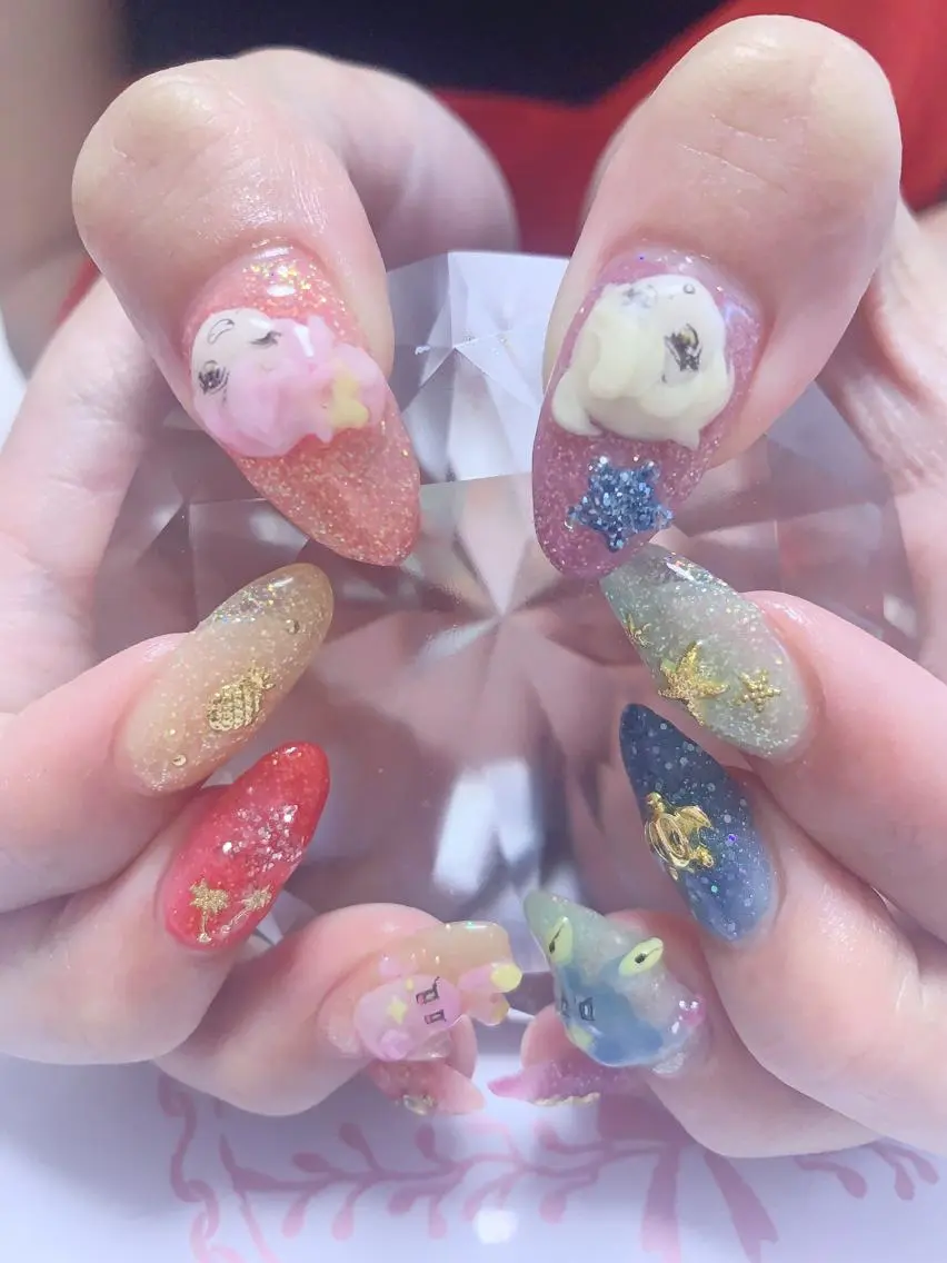 ネイル 持ち込み ハンドネイル Bon Amieのネイルデザイン