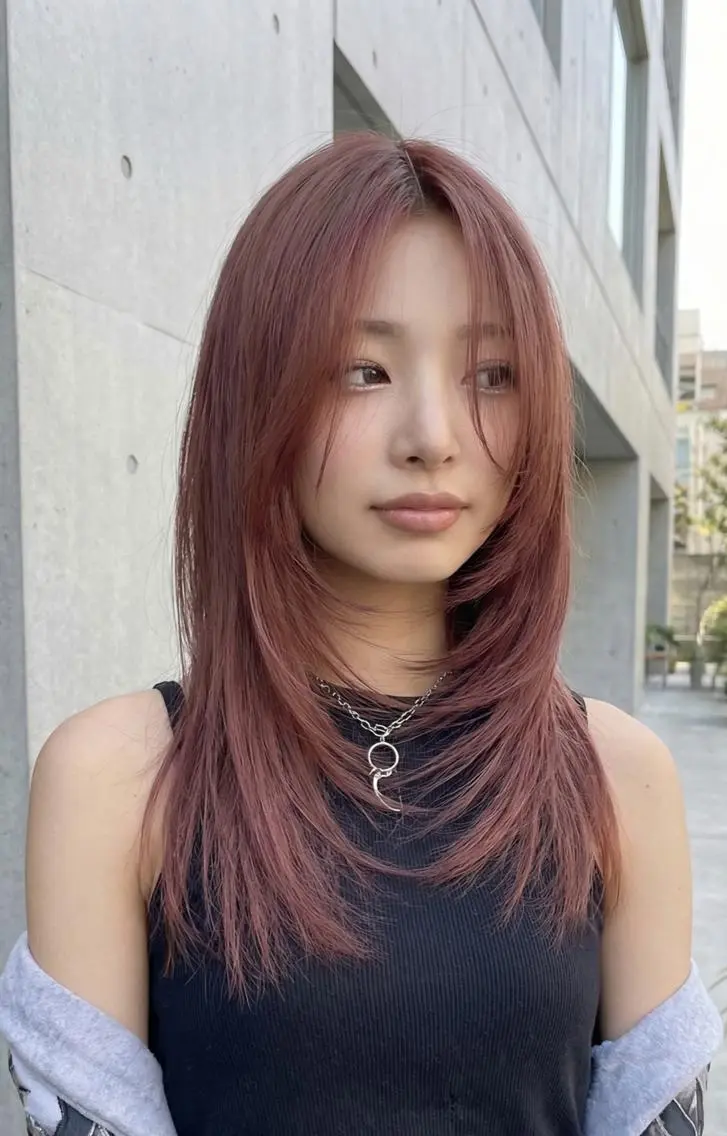 ロング レイヤー/顔周り🌈 韓国特化 ヒトミ☁️のヘアスタイル