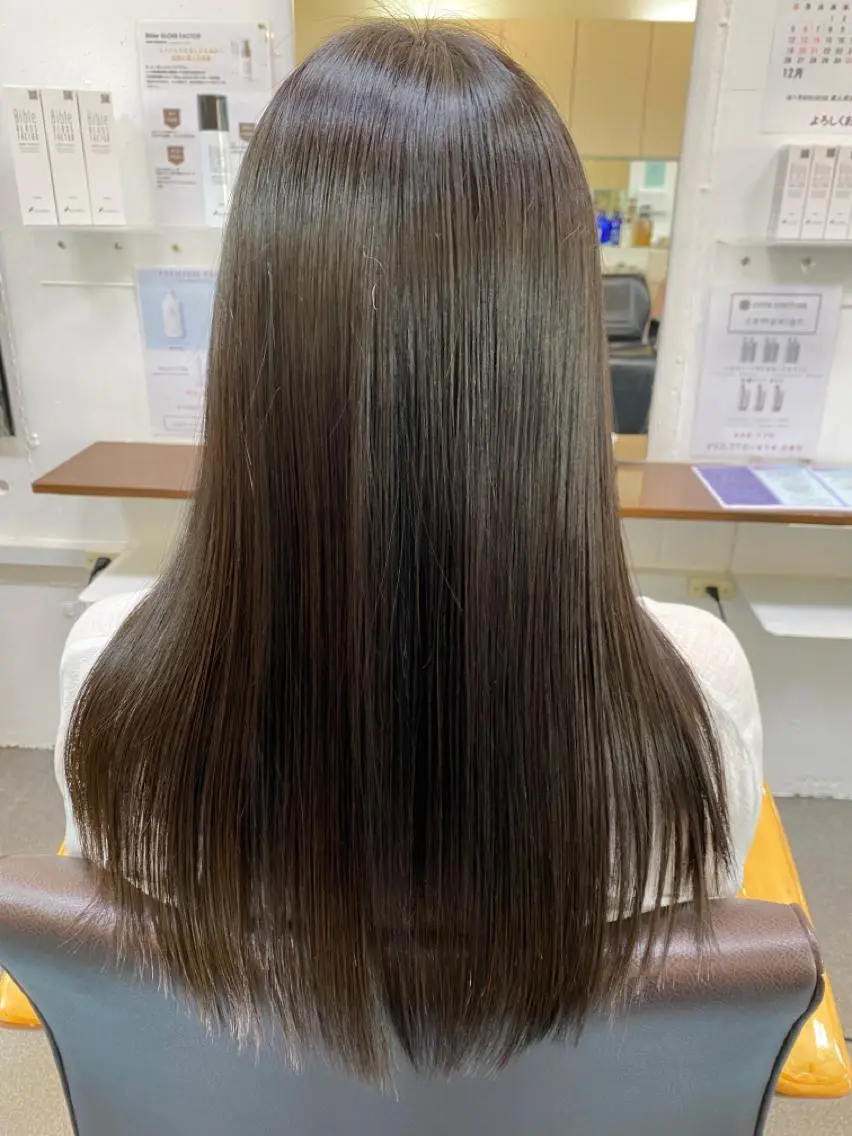 ロング 髪質改善 トリートメント カット トリートメント 【髪質改善】に特化 オリーブオイルクラブのヘアスタイル