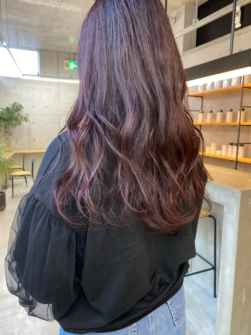 ロング カラー ヘアアレンジ ブリーチ ブリーチなしカラー ローズカラー son hair HIROEのヘアスタイル
