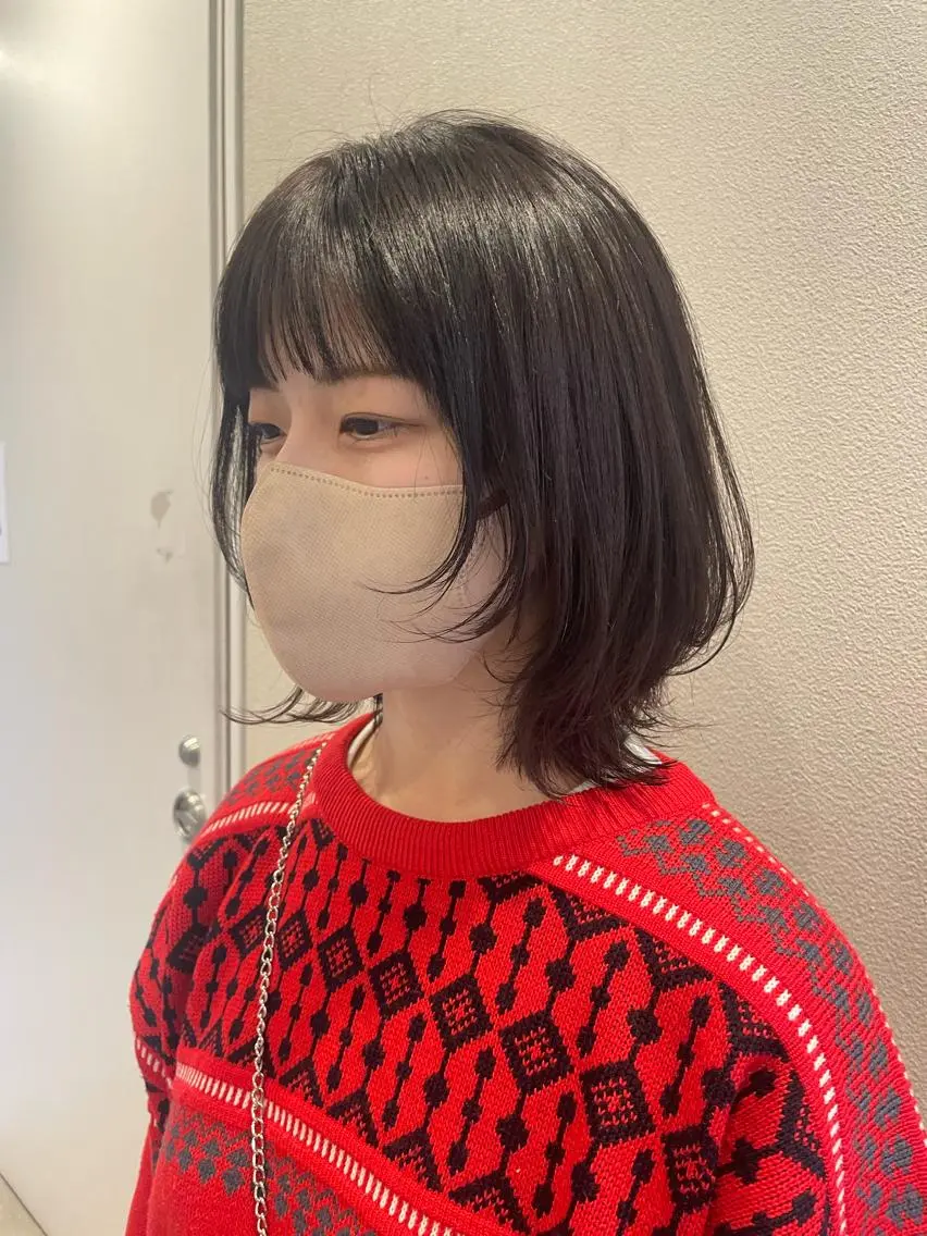 ミディアム カラー カット ヘアカラー トリートメント アンニュイヘア/ 顔周りカット/Moeのヘアスタイル