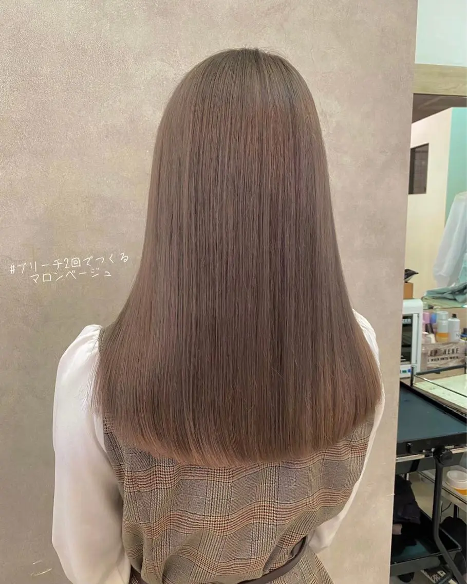 セミロング 松戸　レイヤーカット 野口　康太郎のヘアスタイル