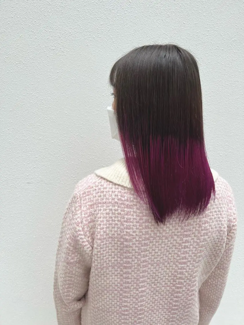 ミディアム カラー パープルカラー 「sumi」 AMIのヘアスタイル