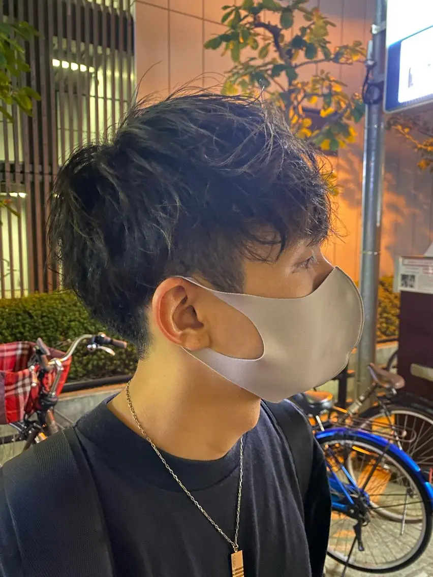 メンズ マッシュ メンズパーマ unopulir 景山 凌のヘアスタイル