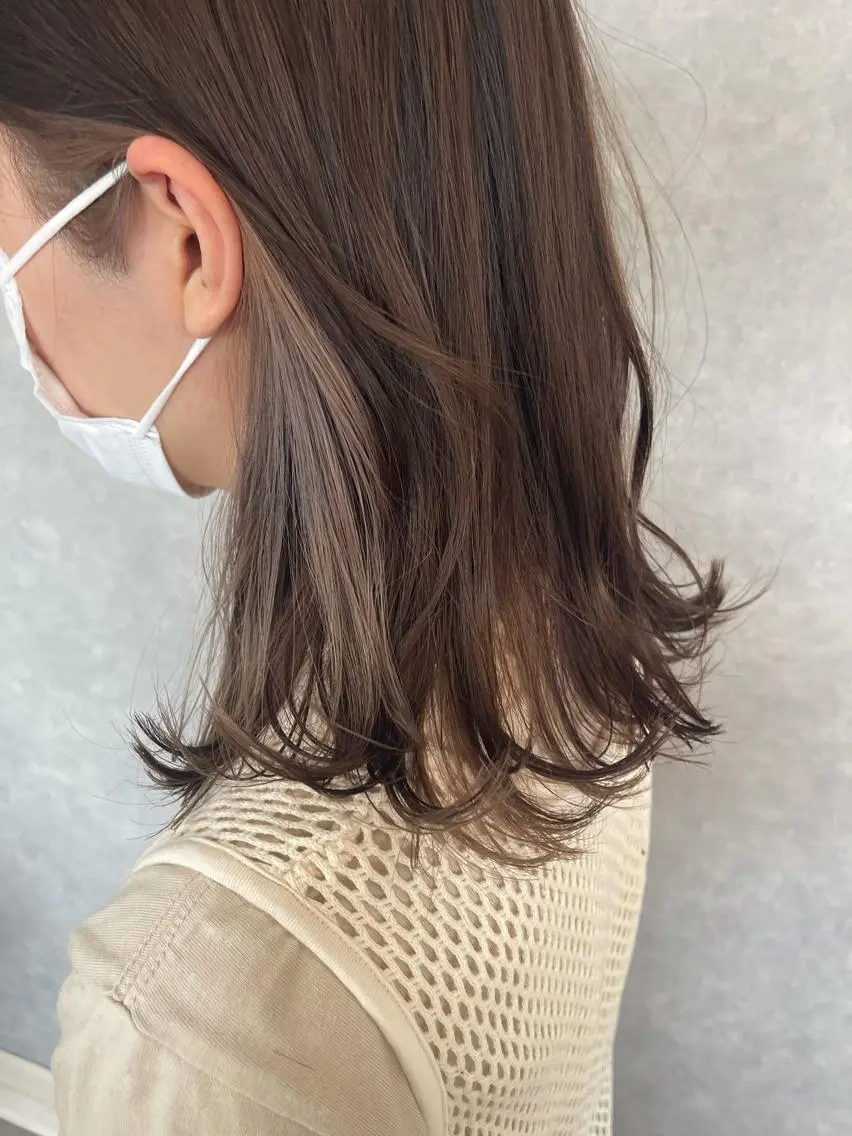 ミディアム カット ヘアカラー トリートメント 一ノ瀬 暁のヘアスタイル