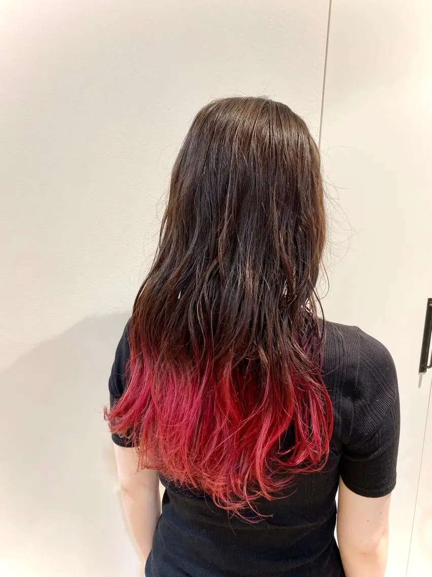 ロング カラー ダブルカラー インナーカラー ピンクカラー ヘアカラー トリートメント Kazu .Kのヘアスタイル