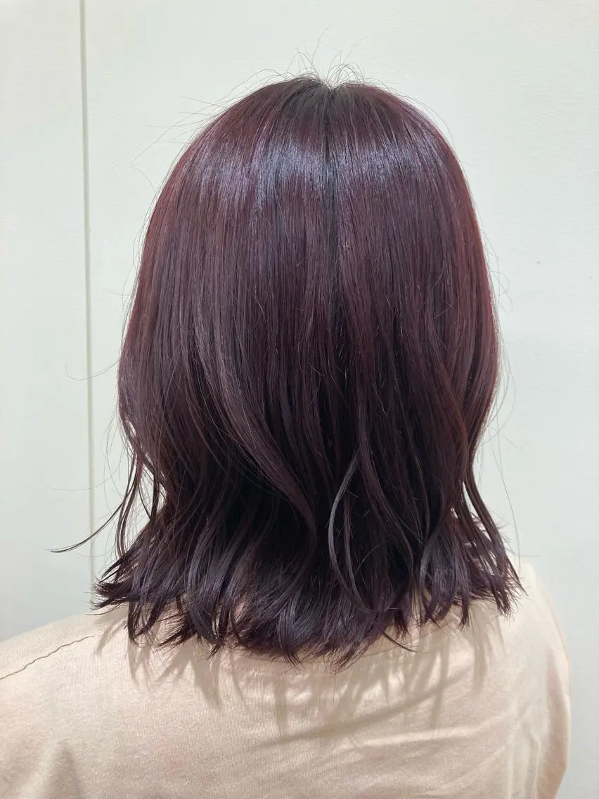 カラー ブリーチ ブリーチなしカラー ピンクカラー レッドカラー むらたみずき /大宮ボブ、ショートのヘアスタイル