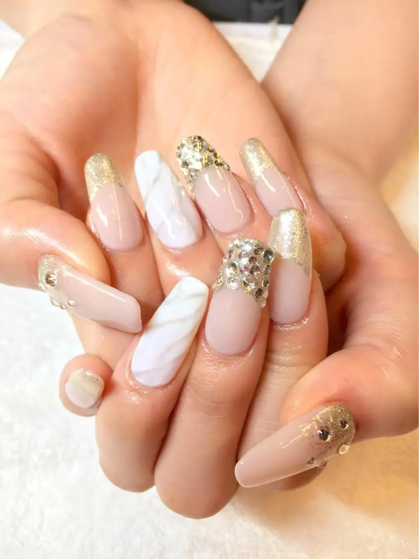 ネイル フットネイル ジェルネイル ミラーネイル パラジェル スカルプネイル clover nailのネイルデザイン