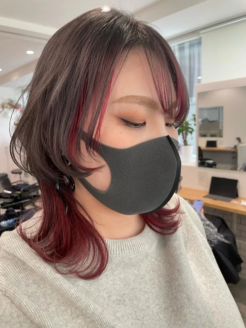 ミディアム カラー ヘアカラー 京都美容師 塩のヘアスタイル