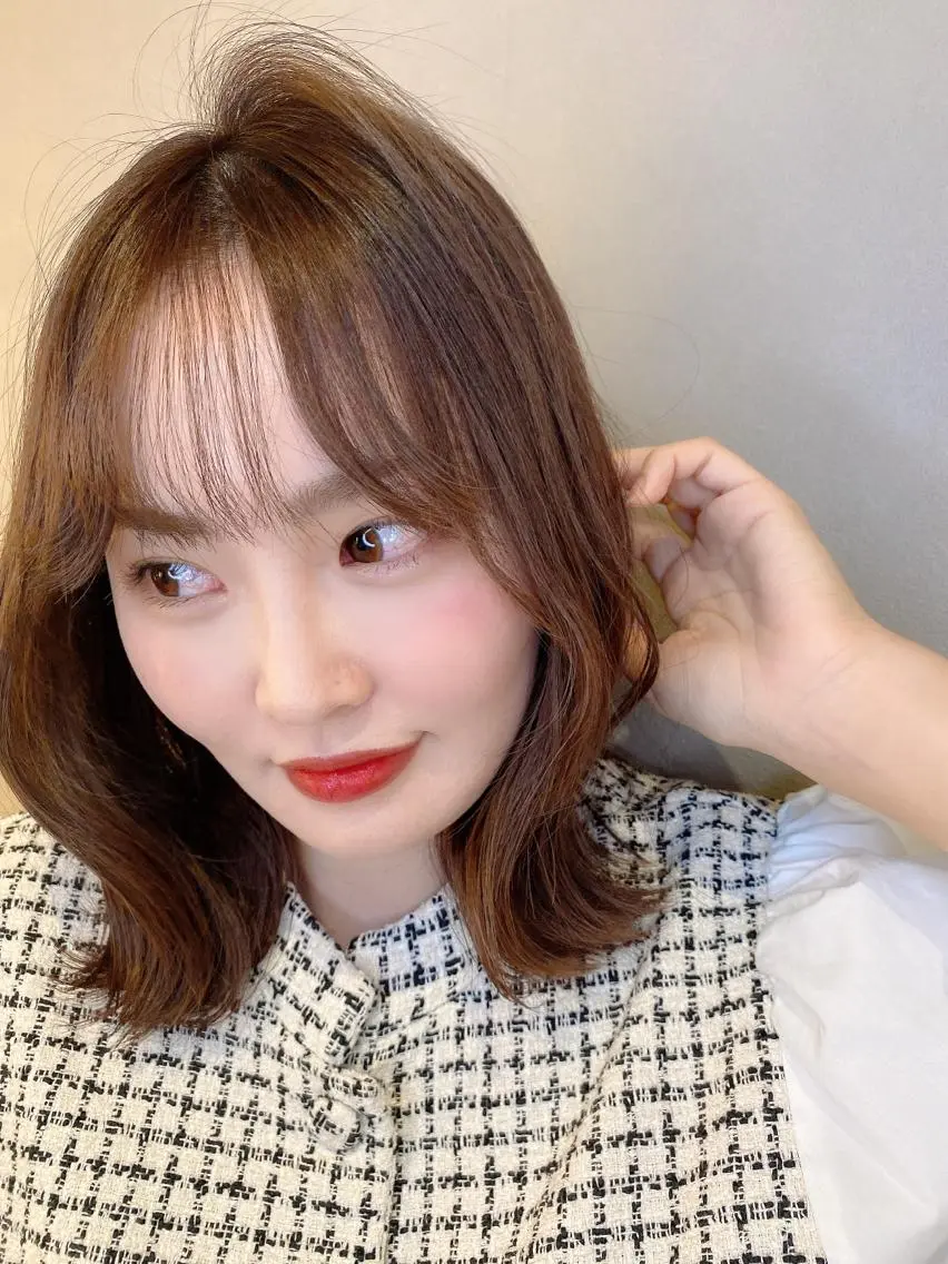 ミディアム ボブ くびれヘア unopulir 景山 凌のヘアスタイル