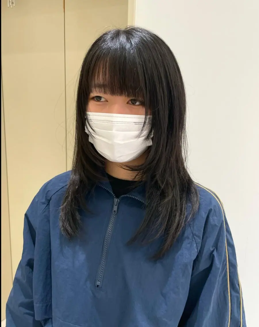 ロング 顔まわりレイヤー レイヤーカット ロング ウルフカット 🌿透明感ヘア 園田　朱梨🌿のヘアスタイル