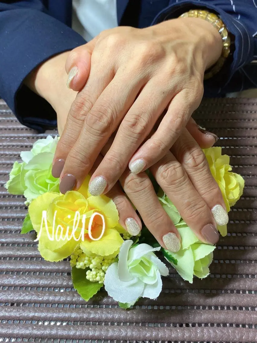 ネイル ラメ(グリッター) ラメグラデーション ハンドネイル Nail10 Kakoのネイルデザイン