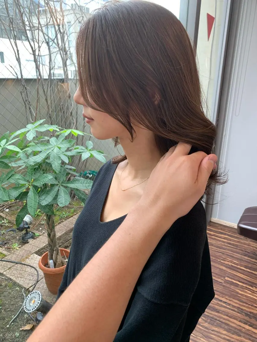 ミディアム カラー 韓国風ヘア 髪質改善サロン ARCHE野瀬冬馬のヘアスタイル