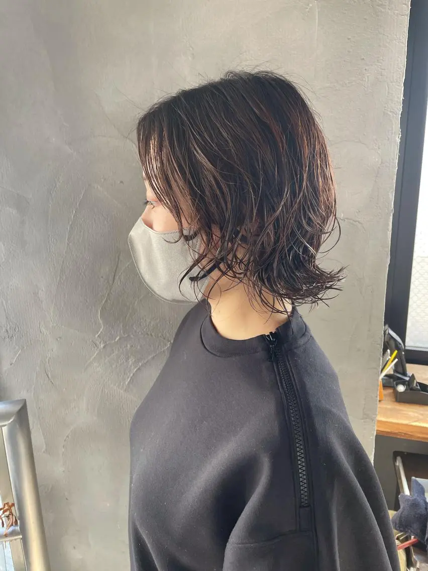 ショート パーマ ウルフカット ウルフ レイヤー パーマ🪐MANAのヘアスタイル