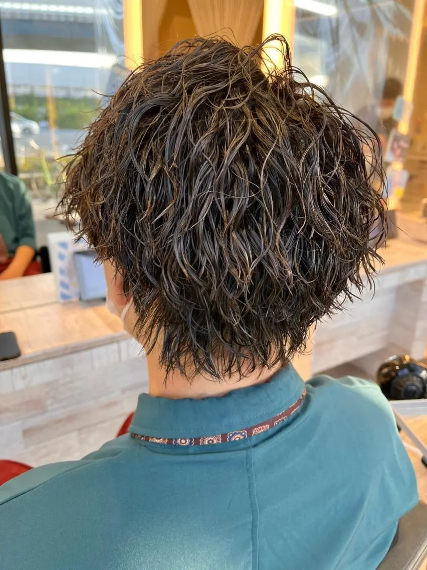 パーマ メンズ メンズパーマ 国安晃平のヘアスタイル