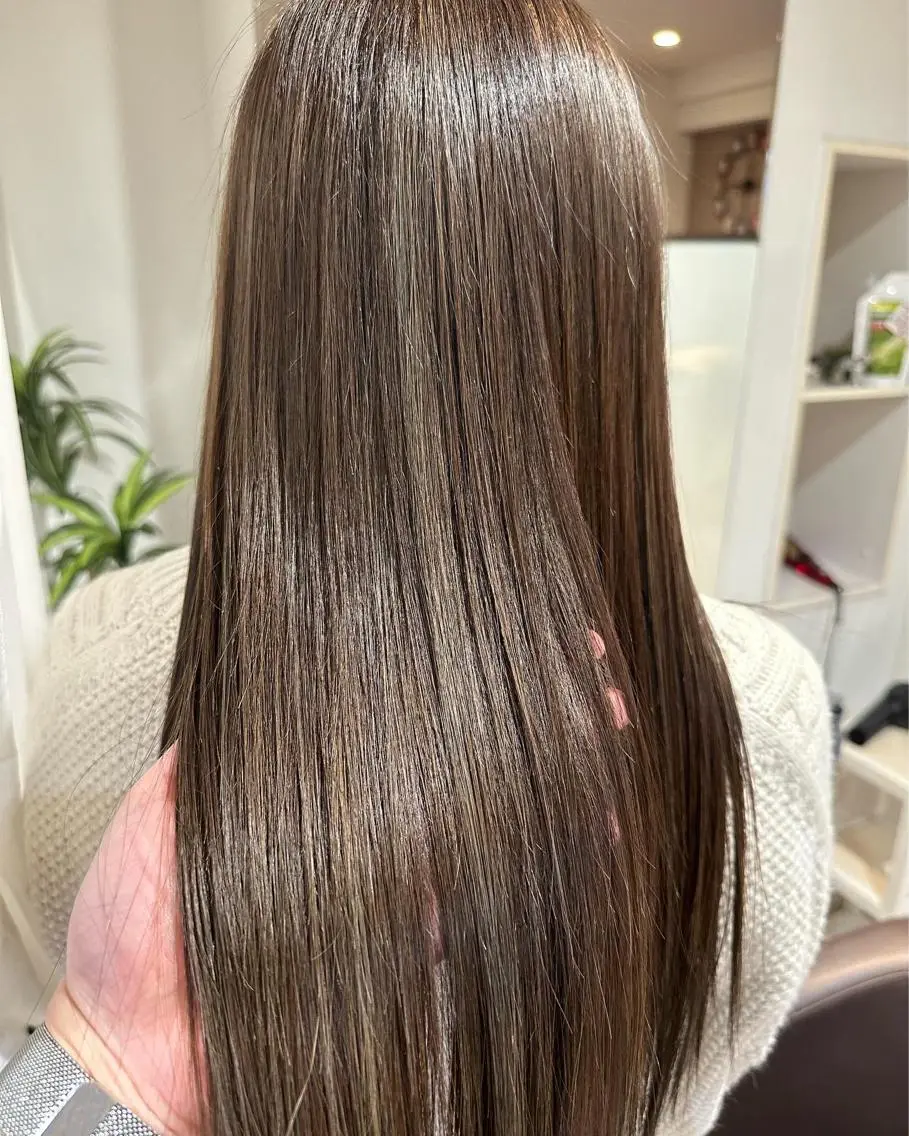 ロング カラー ハイライトカラー ハイライト 髪質改善 なかにし まゆみのヘアスタイル