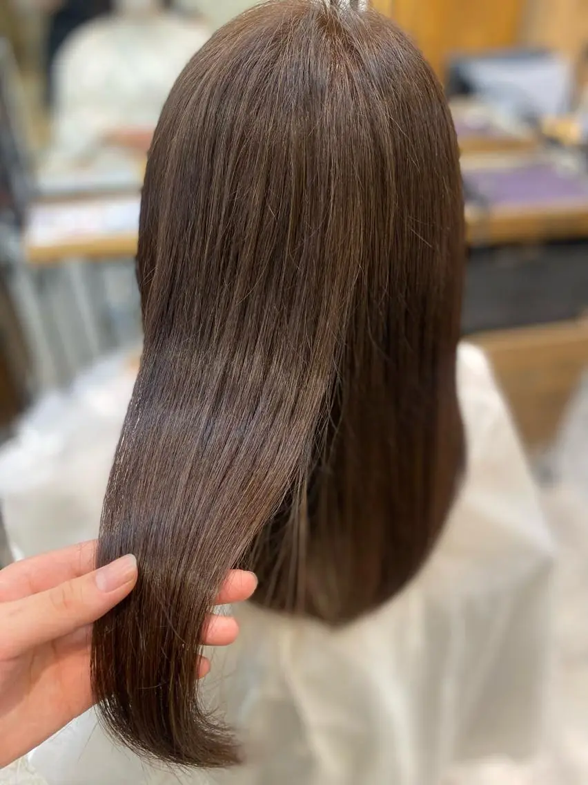 セミロング カラー トリートメント ヘアカラー ハイライト/ブリーチ カット／まなみ🤍のヘアスタイル